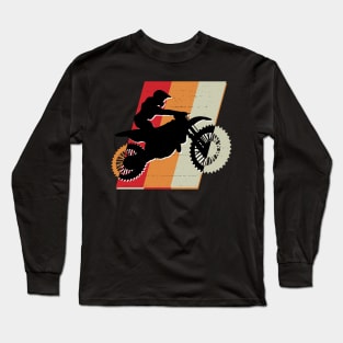 Retro Motocross Design Long Sleeve T-Shirt